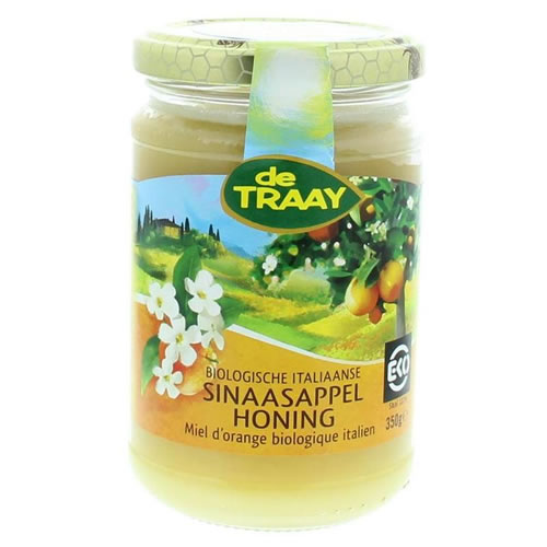 De Traay Sinaasappelhoning italiaans bio 350g